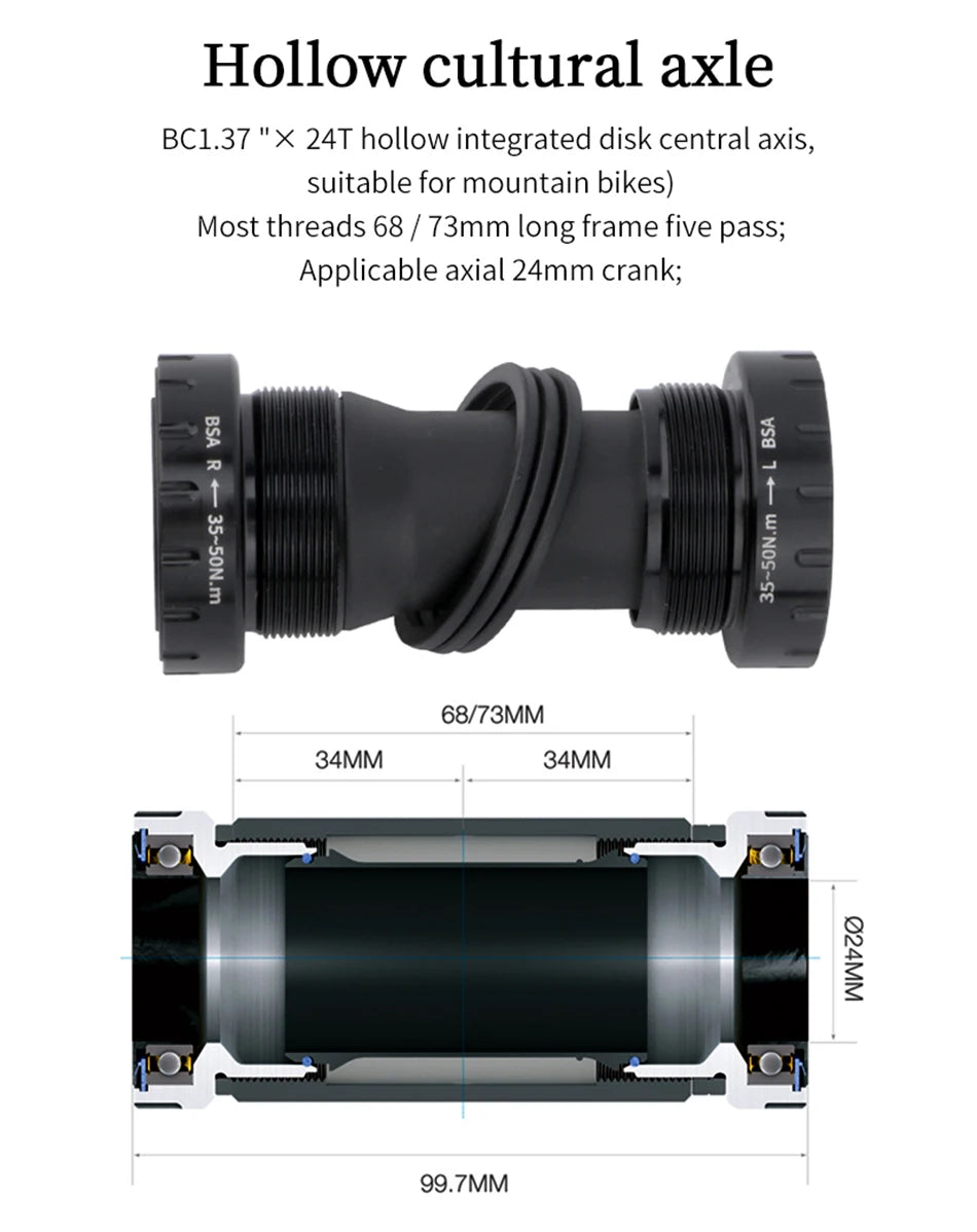 GOLDIX 104BCD MTB Crankset 165mm 170mm 175mm crank Round/Oval chainring 32T/34T/36T/38T Narrow Wide Teeth Sprocket for Mountain