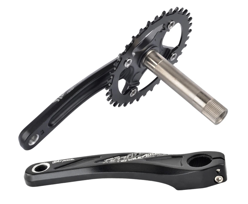 GOLDIX 104BCD MTB Crankset 165mm 170mm 175mm crank Round/Oval chainring 32T/34T/36T/38T Narrow Wide Teeth Sprocket for Mountain