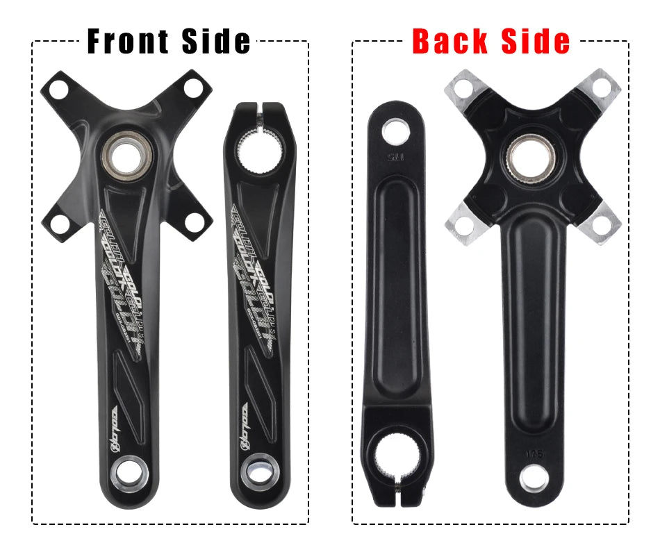 GOLDIX 104BCD MTB Crankset 165mm 170mm 175mm crank Round/Oval chainring 32T/34T/36T/38T Narrow Wide Teeth Sprocket for Mountain