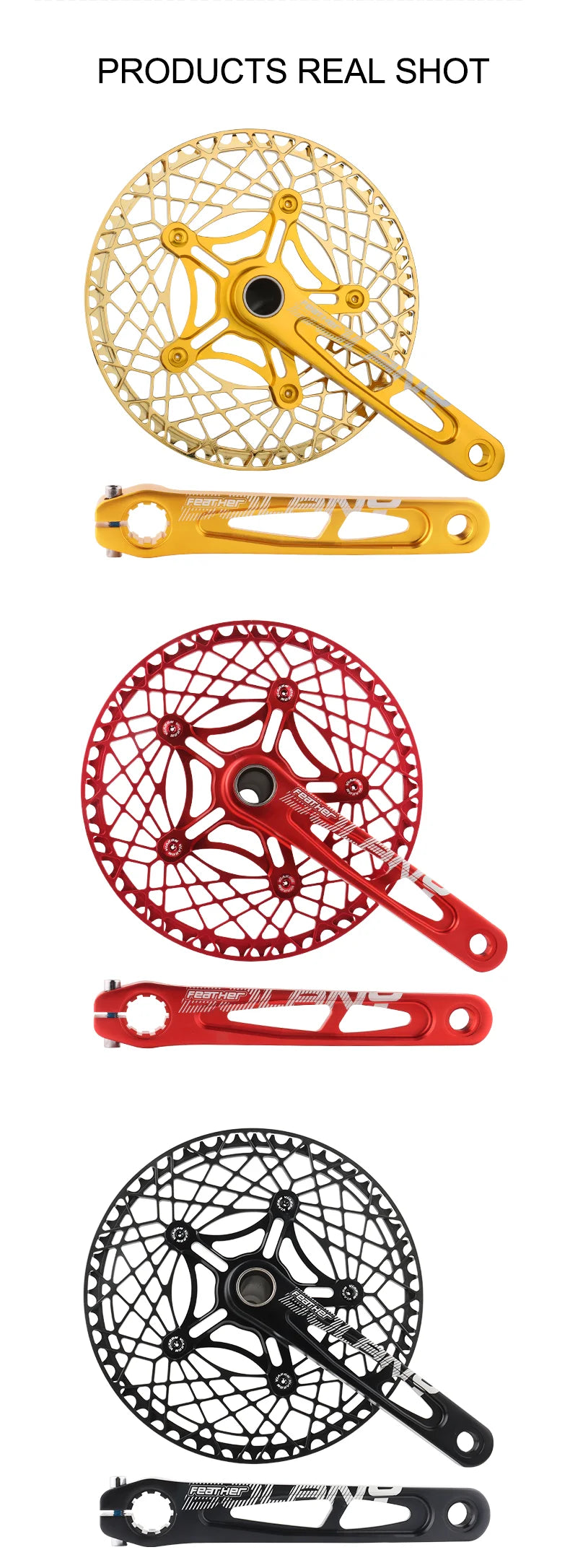 BOLANY Crankset Folding Bicycle Crank 170mm 130BCD 5 Bolts Aluminum Alloy Bottom Bracket Ceramic Bearing CNC Anodized Bike Parts