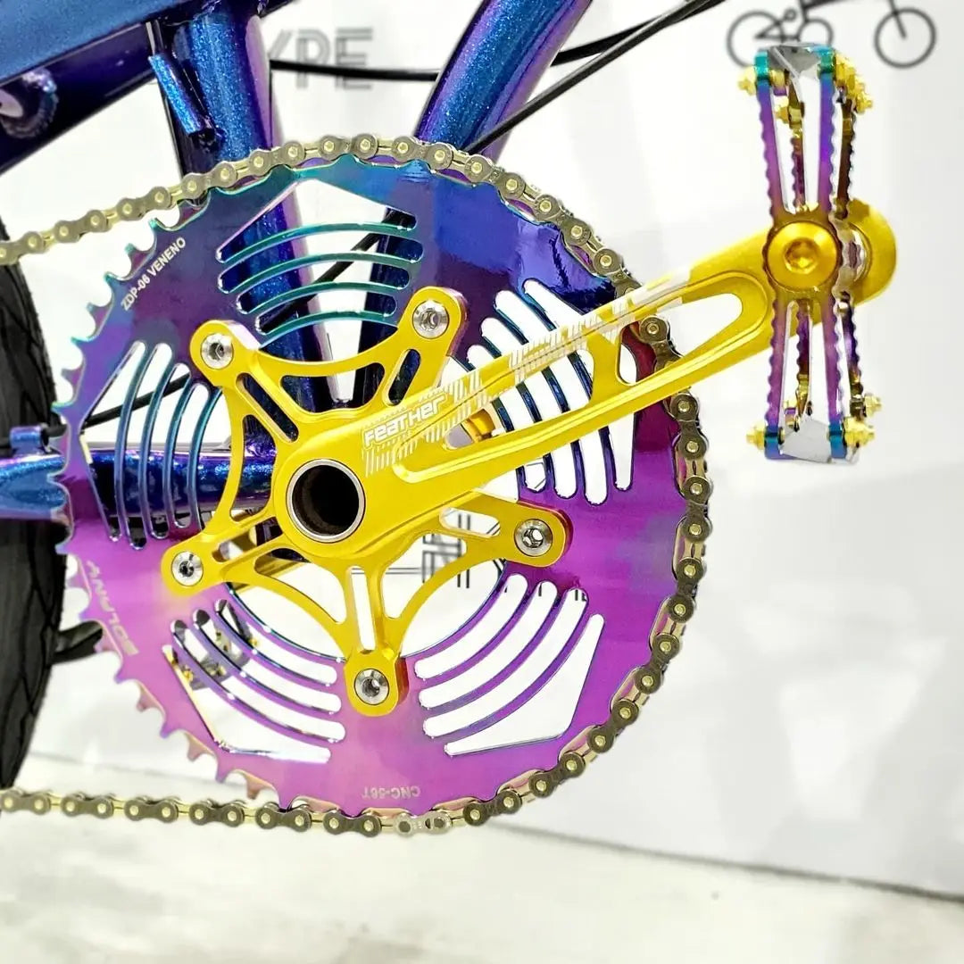 BOLANY Crankset Folding Bicycle Crank 170mm 130BCD 5 Bolts Aluminum Alloy Bottom Bracket Ceramic Bearing CNC Anodized Bike Parts