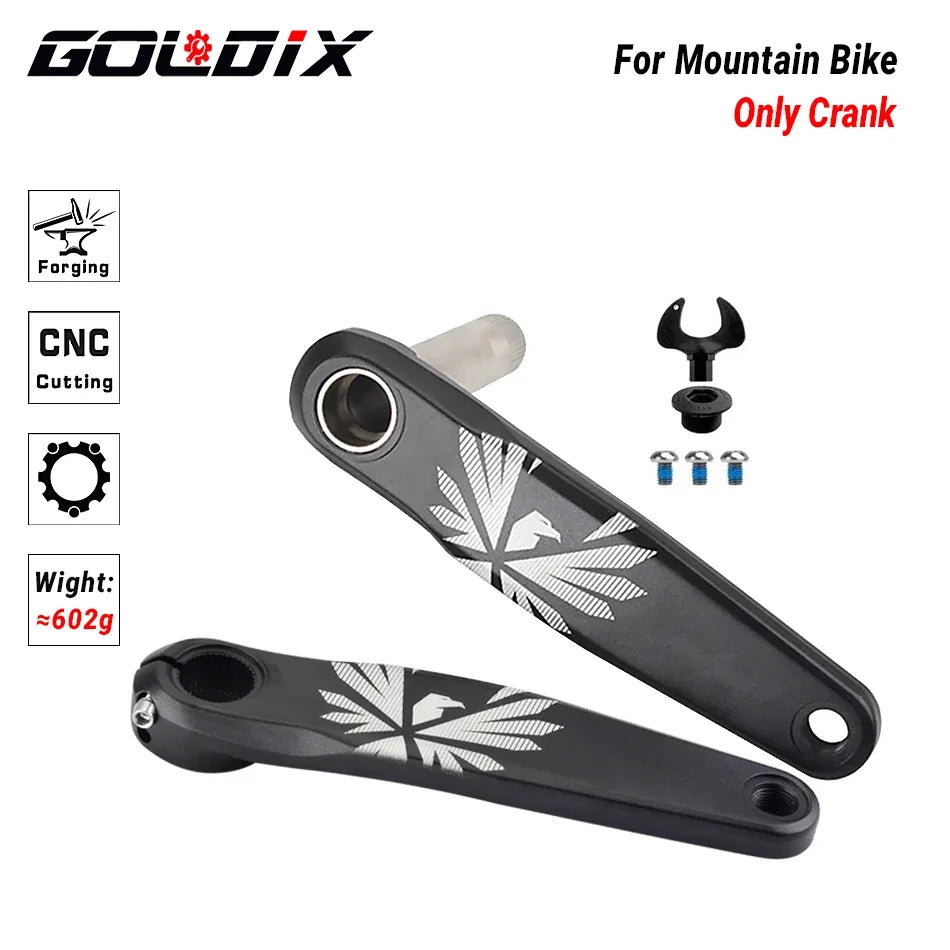 GOLDIX Bicycle Crankset 170/175mm Crank length 0mm Offset Install Directly Chainring 30/32/34/36/38T For Mountain Bike Crankset