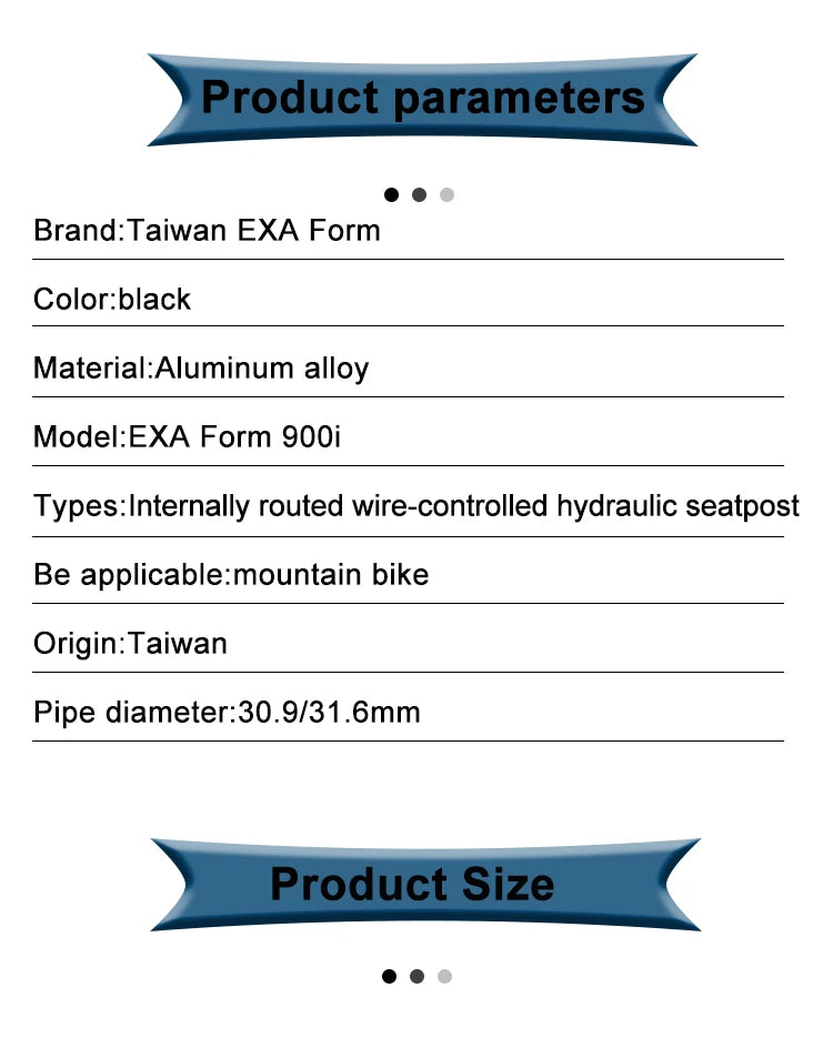 KS Exa Form 900i Dropper MTB Seatpost Hydraulic Adjustable Height Mountain Bike Cable Remote Hand Control 30.9 31.6mmSeat Tube