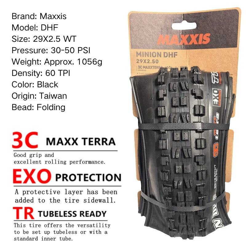 Maxxis Minion DHF (M301Ru) 26x2.3 27.5x2.3/2.5/2.8 29x2.3/2.5  Folding Downhill Tires For Mountain Bikes Are More Wear-resistant