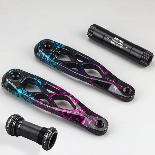 EVOSID Ultralight MTB Bike Crank 165mm DUB Axis 29mm Mountain Bicycle Crankset 170mm 3-nail Straight Installation For Enduro AM