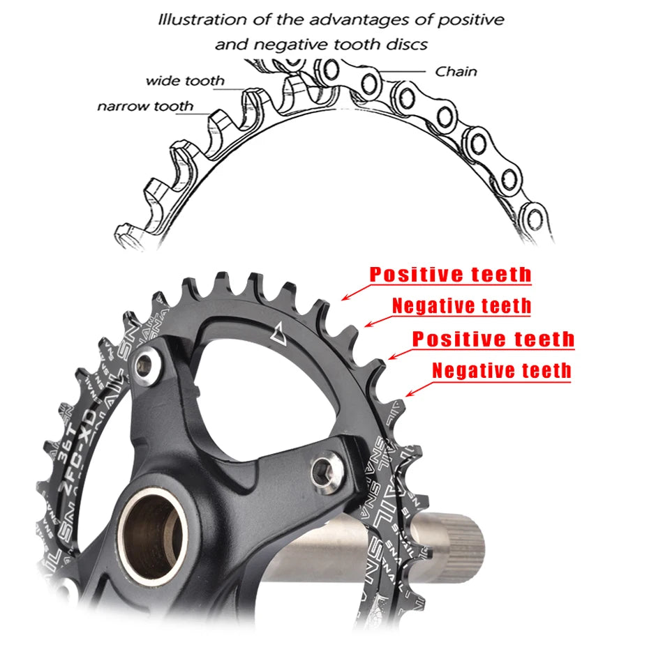 GOLDIX 104BCD MTB Crankset 165mm 170mm 175mm crank Round/Oval chainring 32T/34T/36T/38T Narrow Wide Teeth Sprocket for Mountain