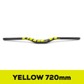 ULLICYC Mountain Bike 3K Full Carbon Handlebar Flat/Rise Carbon Bicycle Handlebar MTB Parts Fluorescent yellow 31.8*580-740mm