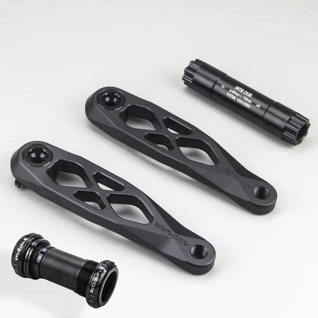 EVOSID Ultralight MTB Bike Crank 165mm DUB Axis 29mm Mountain Bicycle Crankset 170mm 3-nail Straight Installation For Enduro AM