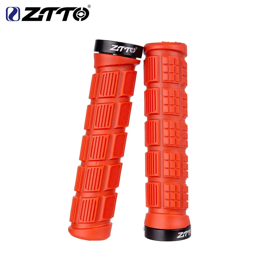ZTTO 1Pair AG40 MTB Grips For Mountain Bike Fixed Gear Lock-on grip Anti-Slip Handlebar Shock-Proof Rubber Bicycle Grips Parts