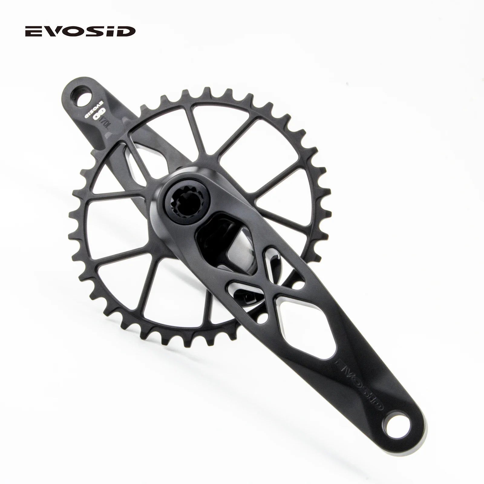 EVOSID Ultralight MTB Bike Crank 165mm DUB Axis 29mm Mountain Bicycle Crankset 170mm 3-nail Straight Installation For Enduro AM