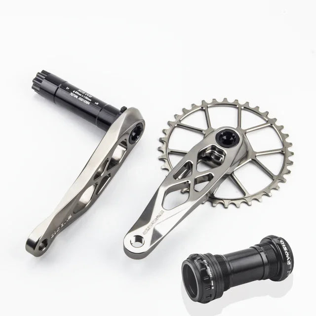 EVOSID Ultralight MTB Bike Crank 165mm DUB Axis 29mm Mountain Bicycle Crankset 170mm 3-nail Straight Installation For Enduro AM