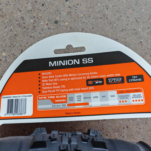 1pc MAXXIS 27.5 MTB Mountain Bike Tubeless  Bicycle Tire 27.5*2.5 Minion SS MAXX GRIP TR DH CASING Semi-Slick Center Bike Parts