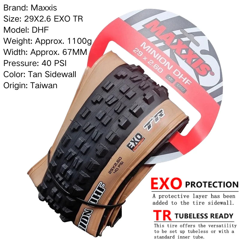Maxxis Minion DHF (M301Ru) 26x2.3 27.5x2.3/2.5/2.8 29x2.3/2.5  Folding Downhill Tires For Mountain Bikes Are More Wear-resistant