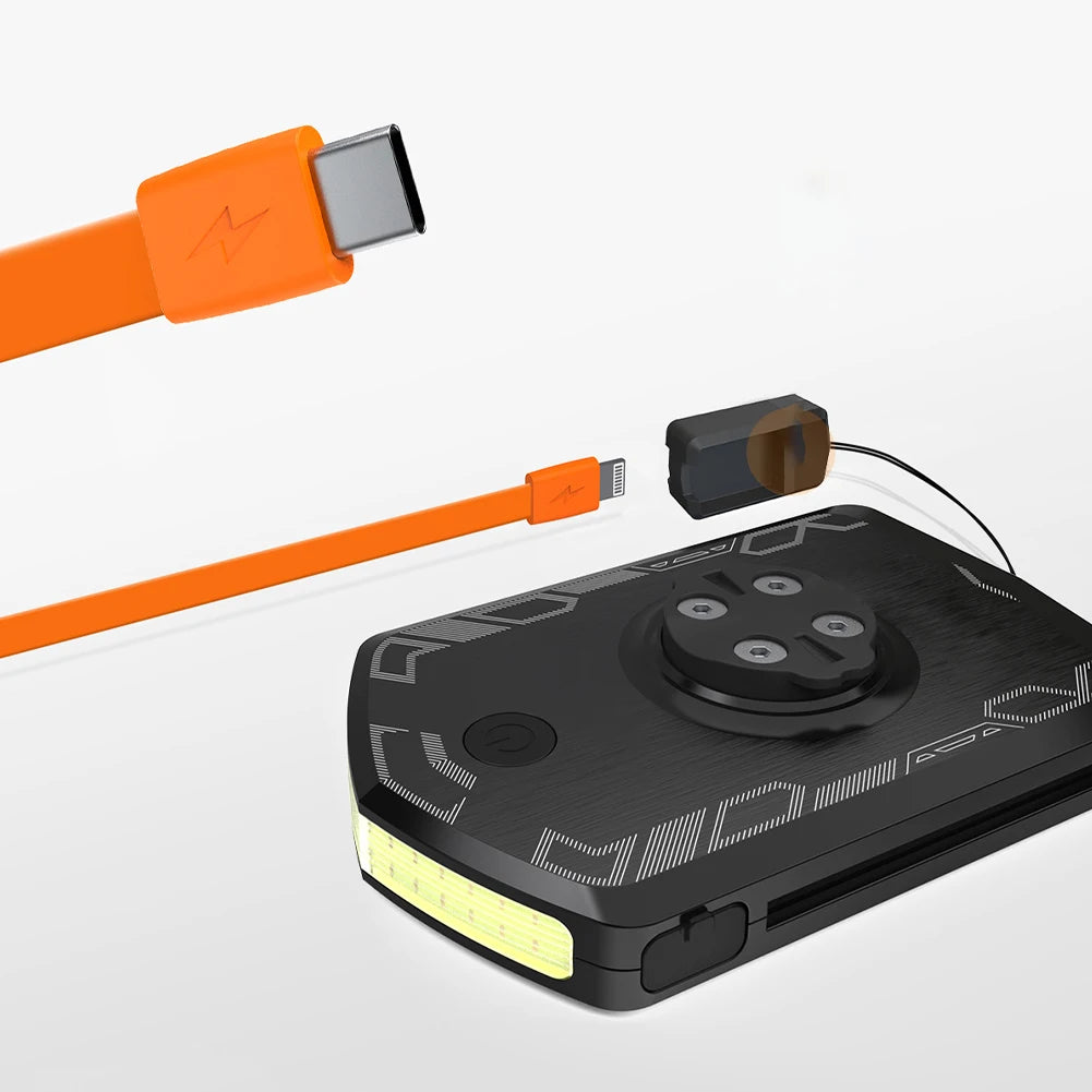 Bike Lighting Solution USB Rechargeable Headlight with a Robust 5000mAh Battery for Extended Computer Compatibility for Garmin