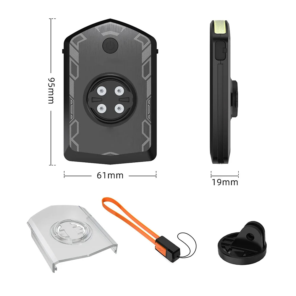 Bike Lighting Solution USB Rechargeable Headlight with a Robust 5000mAh Battery for Extended Computer Compatibility for Garmin