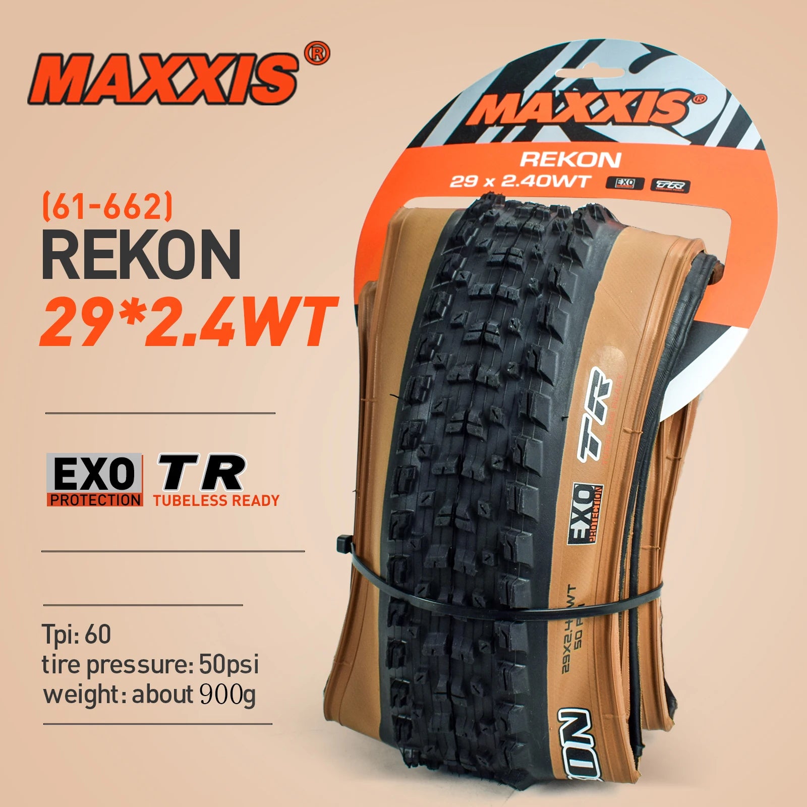 1pc MAXXIS 29 Tubeless Tire Rekon 29*2.4 29*2.6 EXO TR MTB Mountain Bike Tire For XC Trails Bike Parts Bicycle Accessories