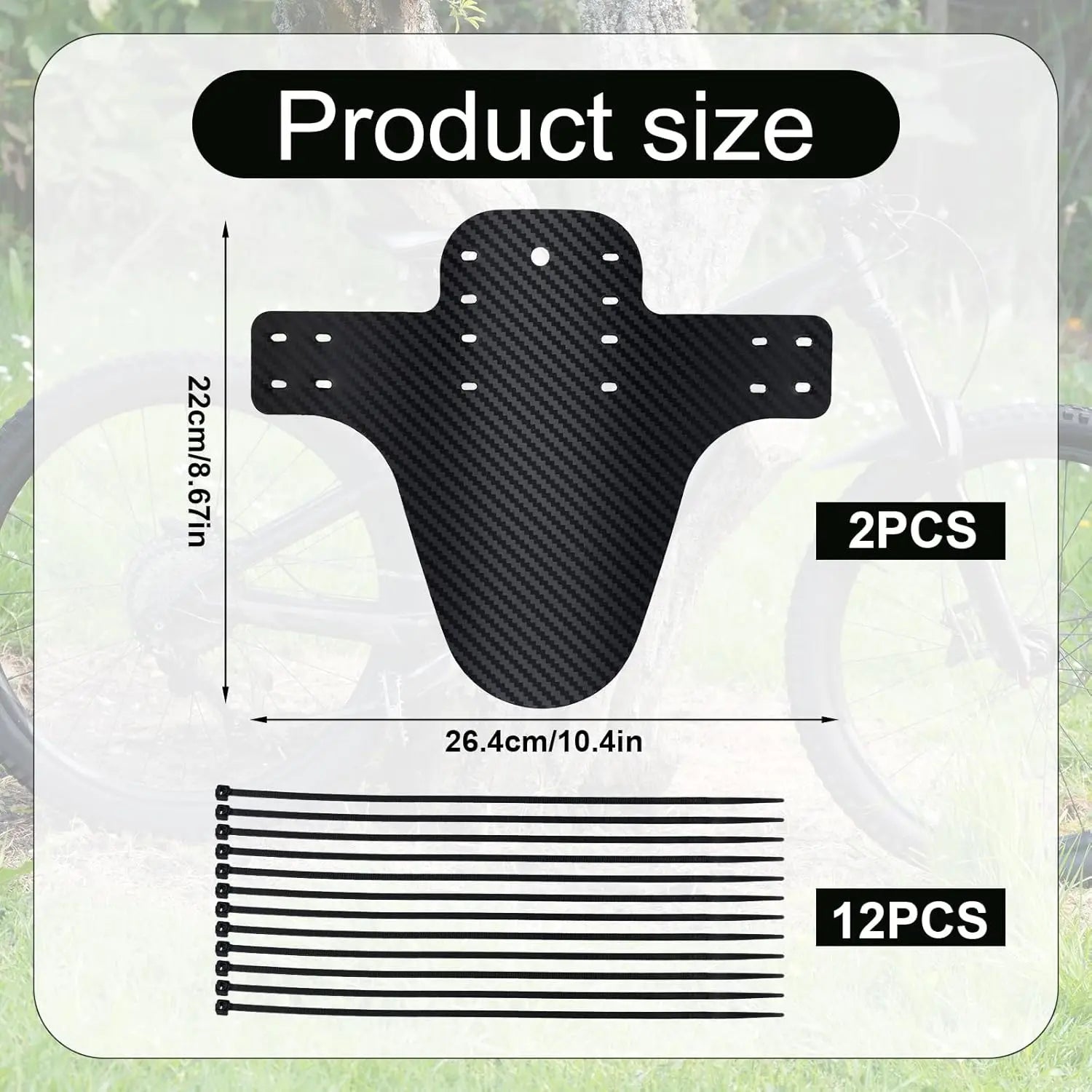 2 x Mud Guard Carbon Optik  Front/Rear