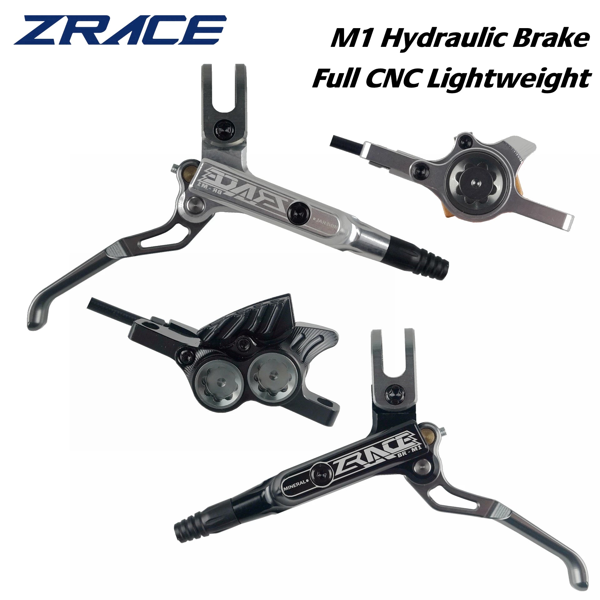ZRACE M1 X2 / X4 Mountain Bike Hydraulic Brake,Full CNC Lightweight, Oil Pressure Disc