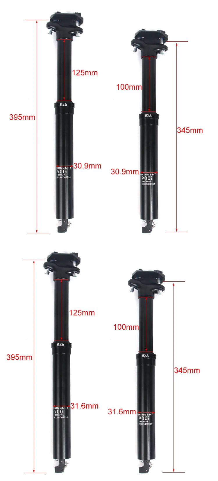 KS Exa Form 900i Dropper MTB Seatpost Hydraulic Adjustable Height Mountain Bike Cable Remote Hand Control 30.9 31.6mmSeat Tube