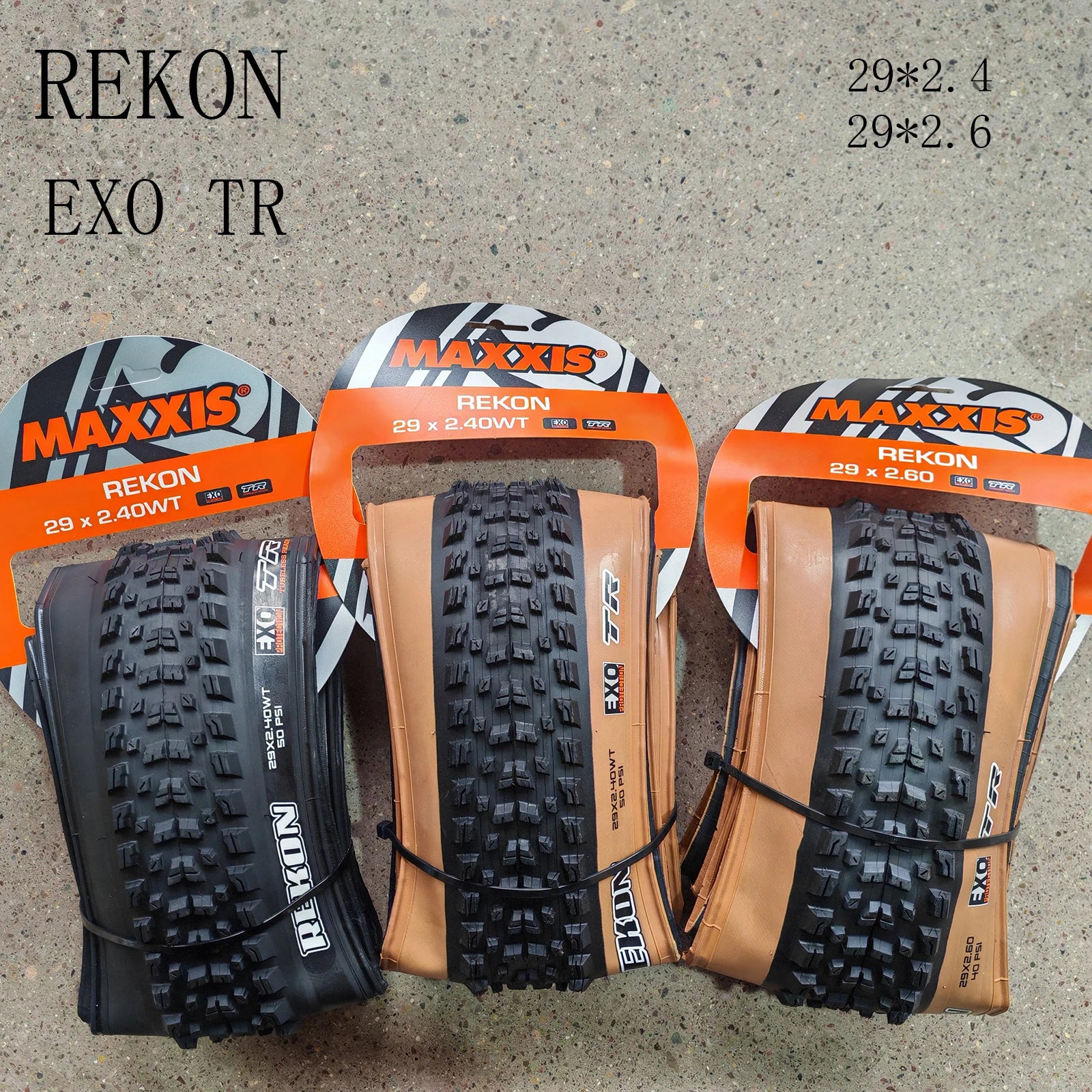 1pc MAXXIS 29 Tubeless Tire Rekon 29*2.4 29*2.6 EXO TR MTB Mountain Bike Tire For XC Trails Bike Parts Bicycle Accessories