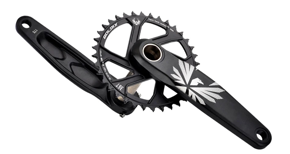 GOLDIX Bicycle Crankset 170/175mm Crank length 0mm Offset Install Directly Chainring 30/32/34/36/38T For Mountain Bike Crankset
