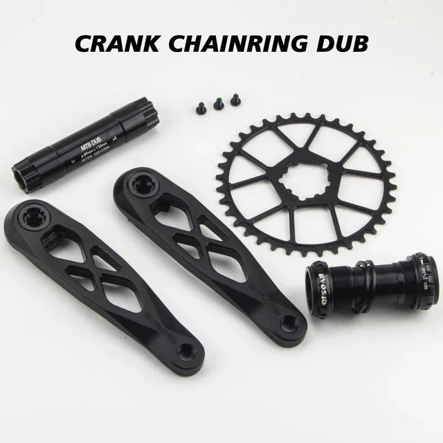 EVOSID Ultralight MTB Bike Crank 165mm DUB Axis 29mm Mountain Bicycle Crankset 170mm 3-nail Straight Installation For Enduro AM
