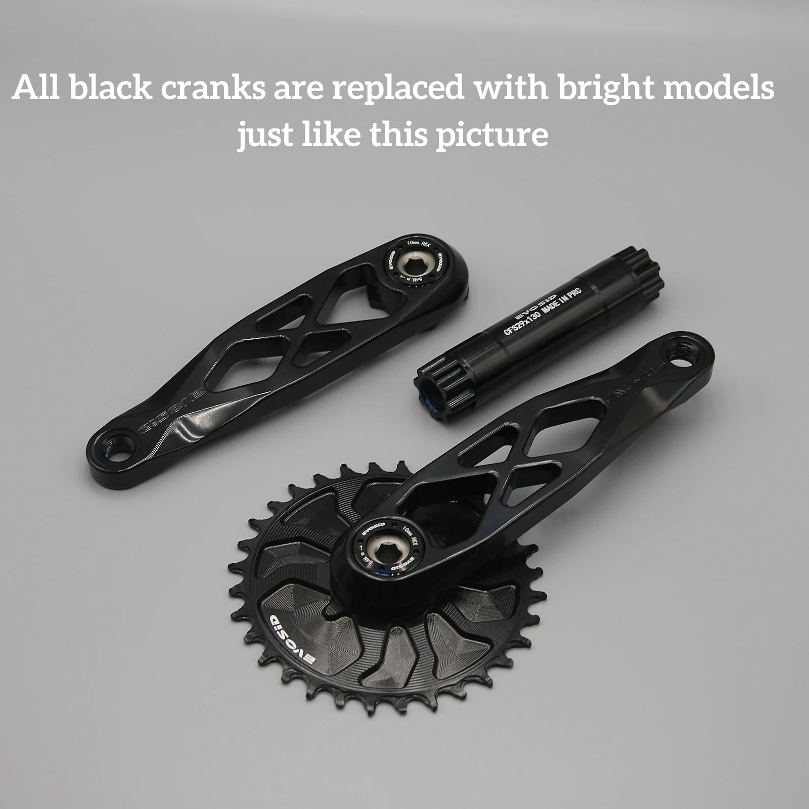 EVOSID Ultralight MTB Bike Crank 165mm DUB Axis 29mm Mountain Bicycle Crankset 170mm 3-nail Straight Installation For Enduro AM