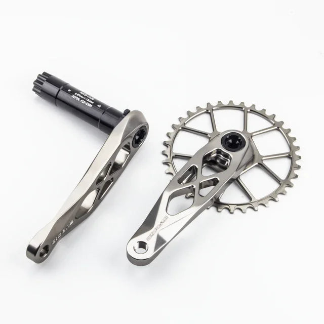 EVOSID Ultralight MTB Bike Crank 165mm DUB Axis 29mm Mountain Bicycle Crankset 170mm 3-nail Straight Installation For Enduro AM