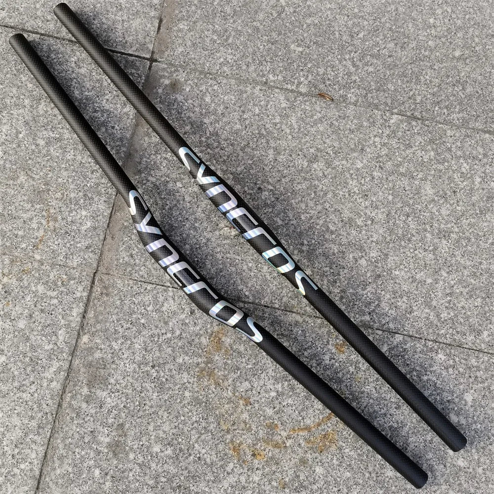 Syncros Mountain bike 3K full carbon fibre flat Horizontal carbon bicycle handlebar MTB bike parts 31.8*580-760mm
