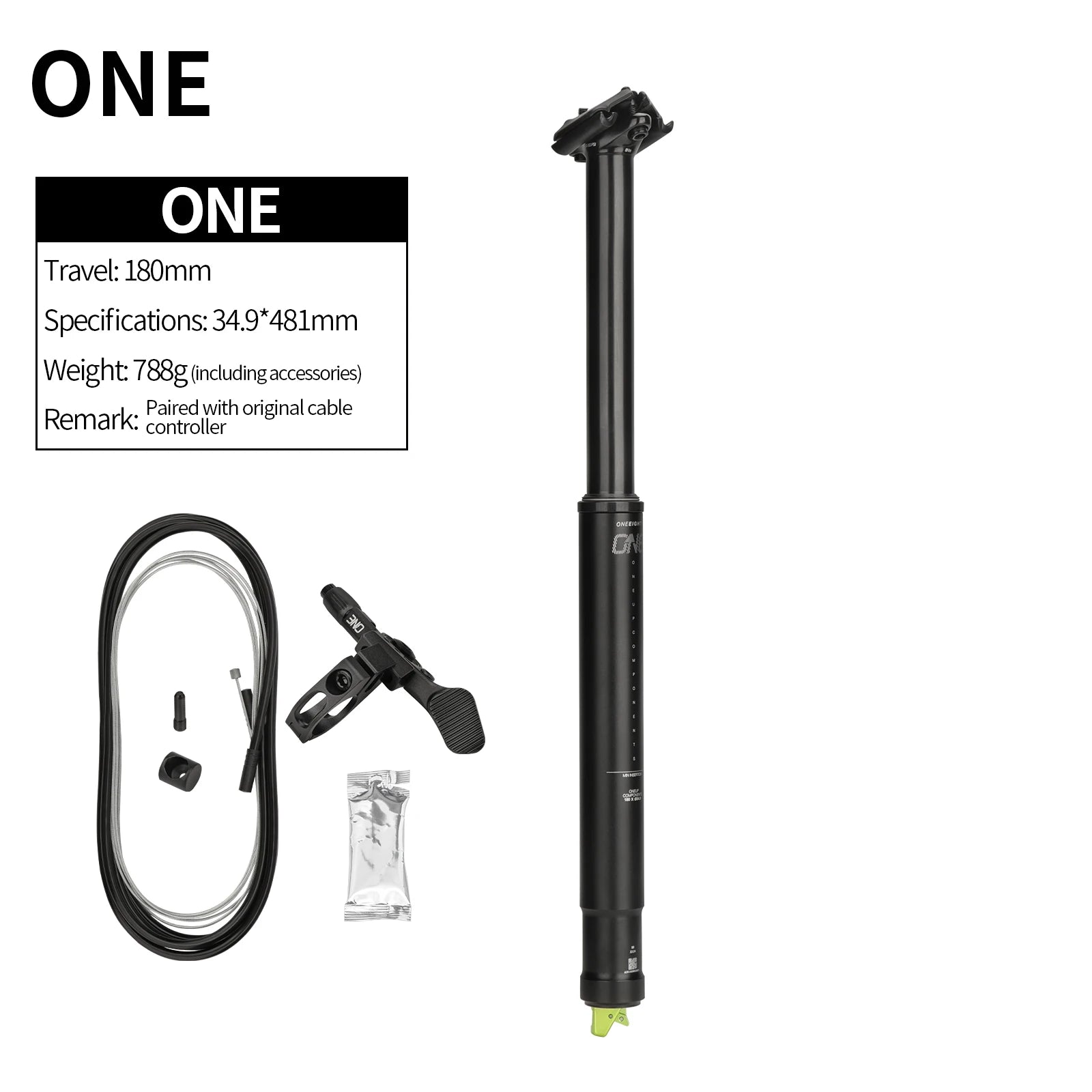 MTB Dropper Seatpost Aluminum Alloy 34.4MM Inner Wiring Control Seat Tube 125/150/170/200mm Travel Meroca Wire Control Lever