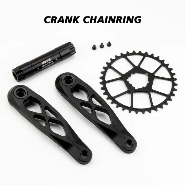 EVOSID Ultralight MTB Bike Crank 165mm DUB Axis 29mm Mountain Bicycle Crankset 170mm 3-nail Straight Installation For Enduro AM
