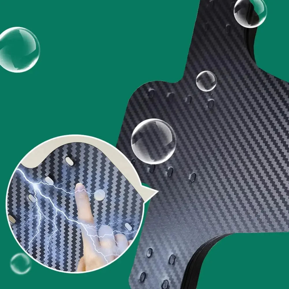 MTB Carbon Mud Guard Set – Universelles Schutzblech für Vorder- & Hintergabel | Inkl. 5 Kabelbinder