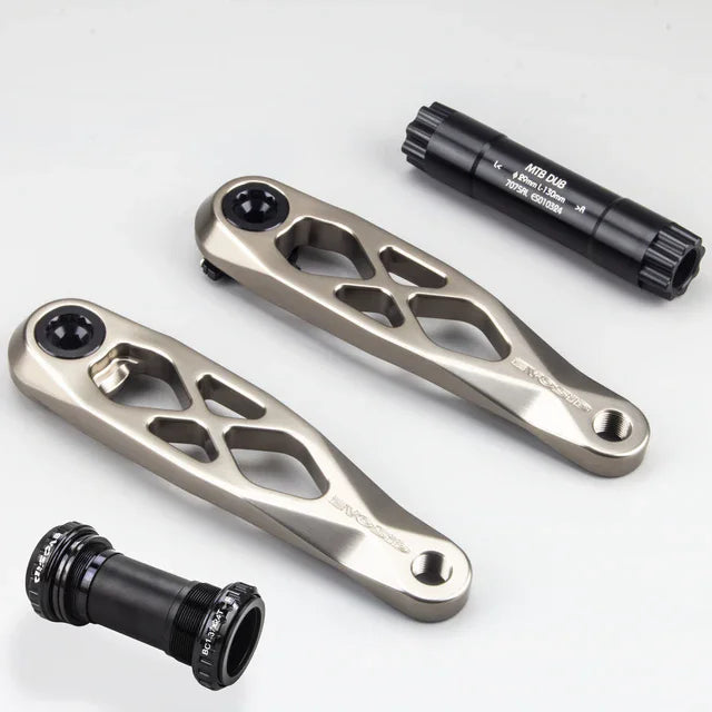 EVOSID Ultralight MTB Bike Crank 165mm DUB Axis 29mm Mountain Bicycle Crankset 170mm 3-nail Straight Installation For Enduro AM