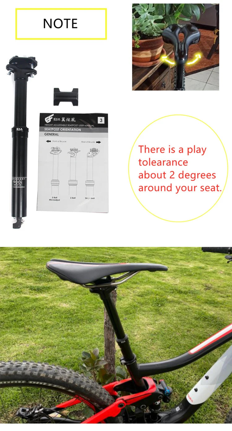 KS Exa Form 900i Dropper MTB Seatpost Hydraulic Adjustable Height Mountain Bike Cable Remote Hand Control 30.9 31.6mmSeat Tube