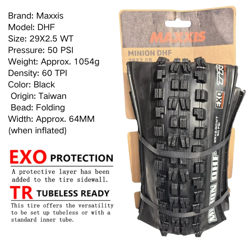 Maxxis Minion DHF (M301Ru) 26x2.3 27.5x2.3/2.5/2.8 29x2.3/2.5  Folding Downhill Tires For Mountain Bikes Are More Wear-resistant