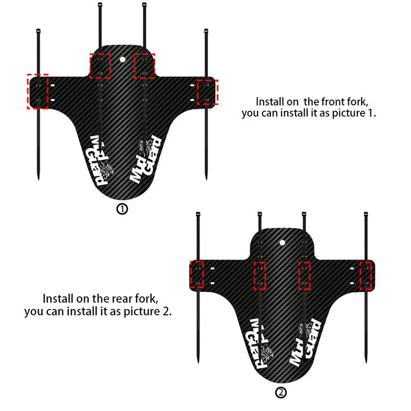 2 x Mud Guard Carbon Optik  Front/Rear